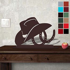 623016 - Tabletop Art - 24in x 16in - Hat Horseshoes - Choose Color