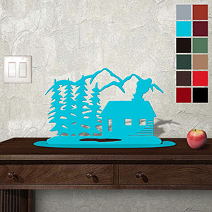 623036 - Tabletop Art - 20in x 13in - Mountain Cabin - Choose Color