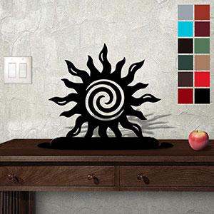 623039 - Tabletop Art - 18in x 17in - Spiral Sun - Choose Color