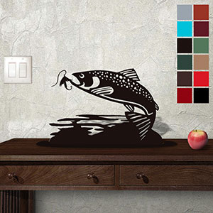 623042 - Tabletop Art - 20in x 13in - Trout Fishing - Choose Color