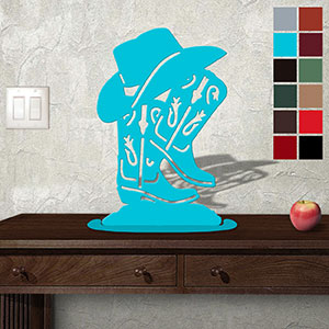 623406 - Tabletop Art - 12in x 18in - Boots Hat - Choose Color