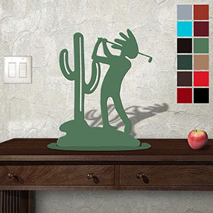 623415 - Tabletop Art 15 x 18 Kokopelli Golfer Cactus - Choose Color
