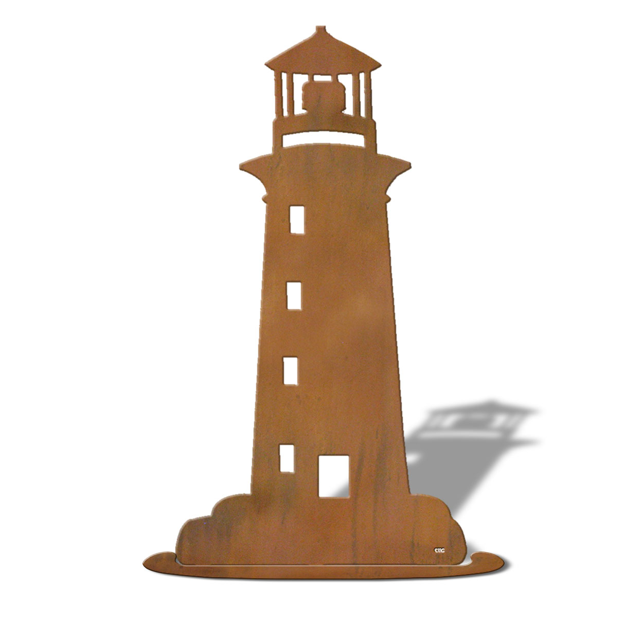 623418r - Tabletop Art - 10in x 18in - Lighthouse - Rust Patina