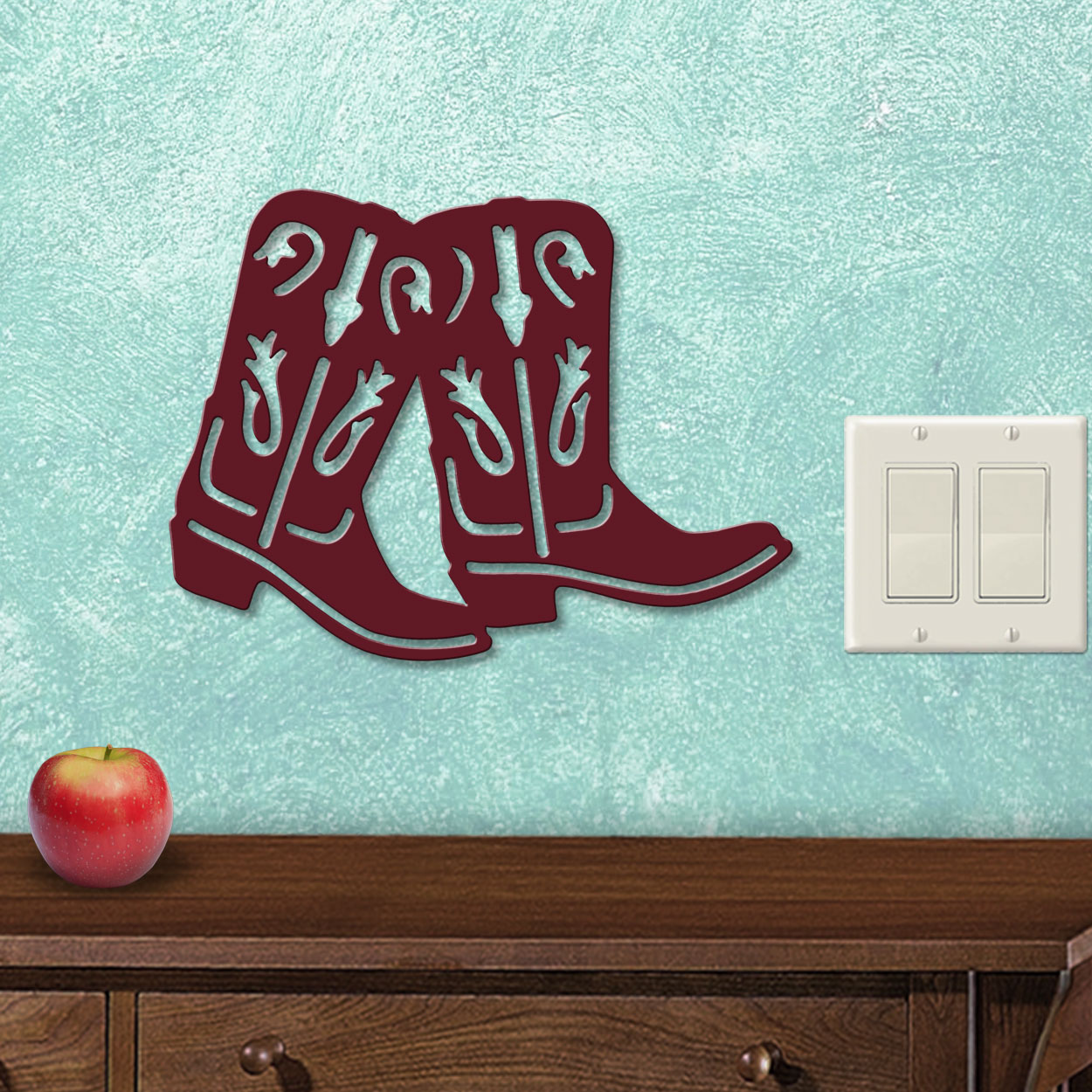 625005S - Boots Western Decor Small 12in Wall Art - Choose Color