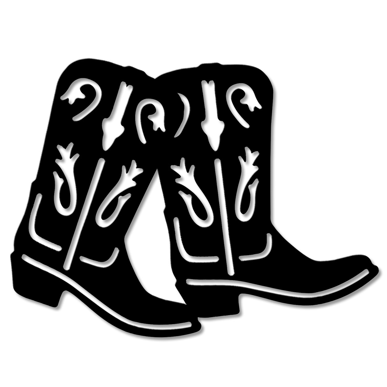 625005S - Boots 12-inch Metal Wall Art