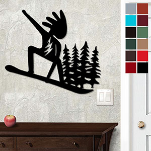 625025 - 18 or 24in Wall Art - Kokopelli Snowboarder - Choose Color