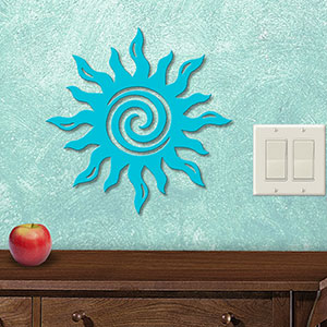 625039S - Spiral Sun 12-inch Metal Wall Art