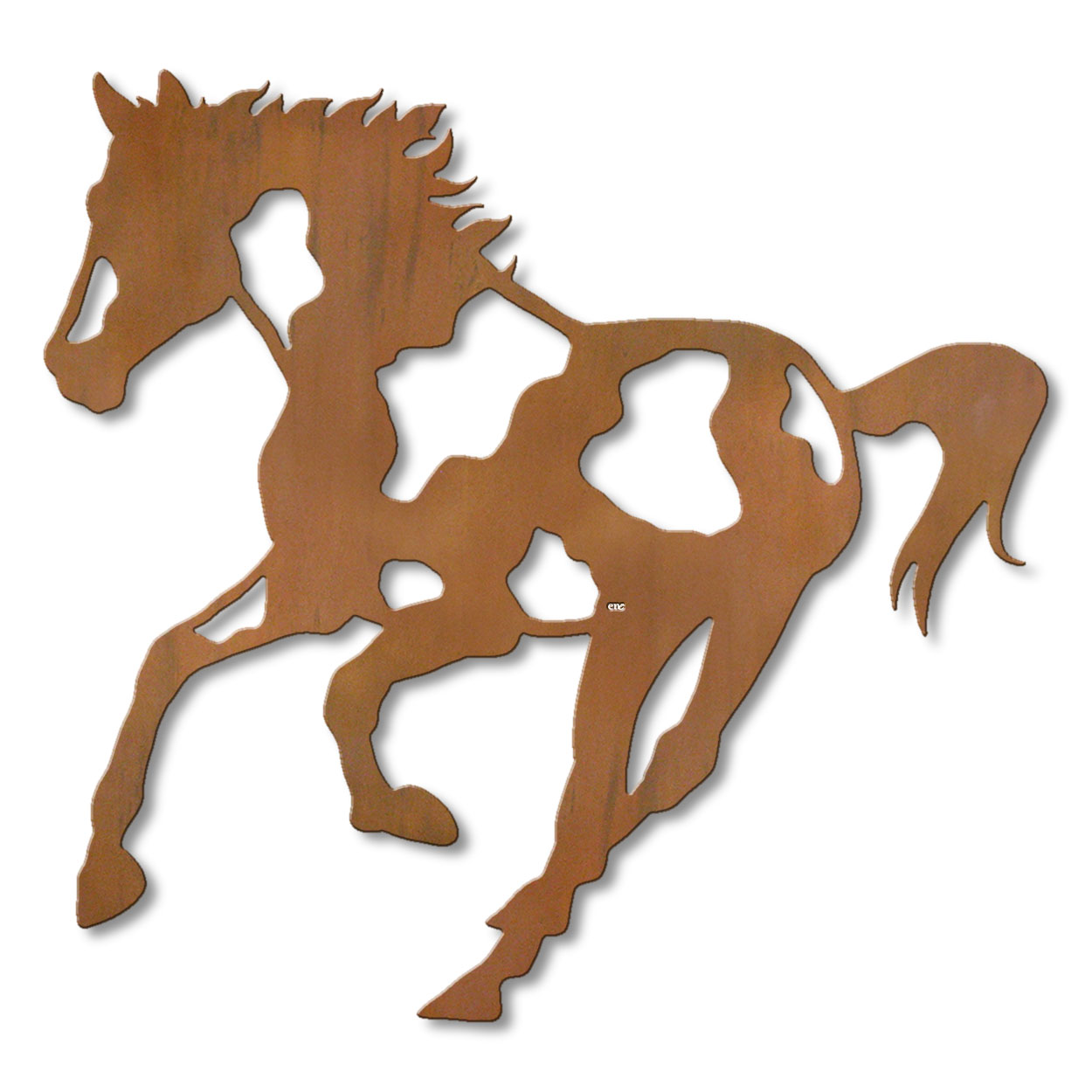 625416r - 18 or 24in Metal Wall Art - Paint Pony - Rust Patina