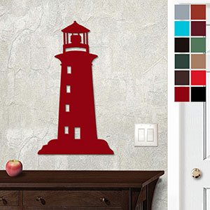 625418 - 18 or 24in Metal Wall Art - Lighthouse - Choose Color