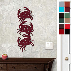 625419 - 18 or 24in Metal Wall Art - Stacked Crabs - Choose Color