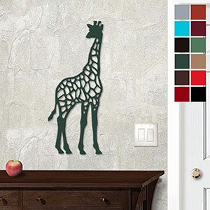 625425 - 18 or 24in Metal Wall Art - Giraffe - Choose Color