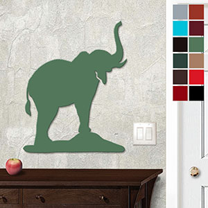 625426 - 18 or 24in Metal Wall Art - Elephant - Choose Color