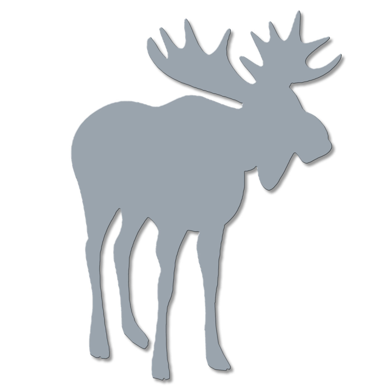 625465S - Moose Right 12-inch Metal Wall Art