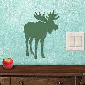 625465S - Moose Right 12-inch Metal Wall Art