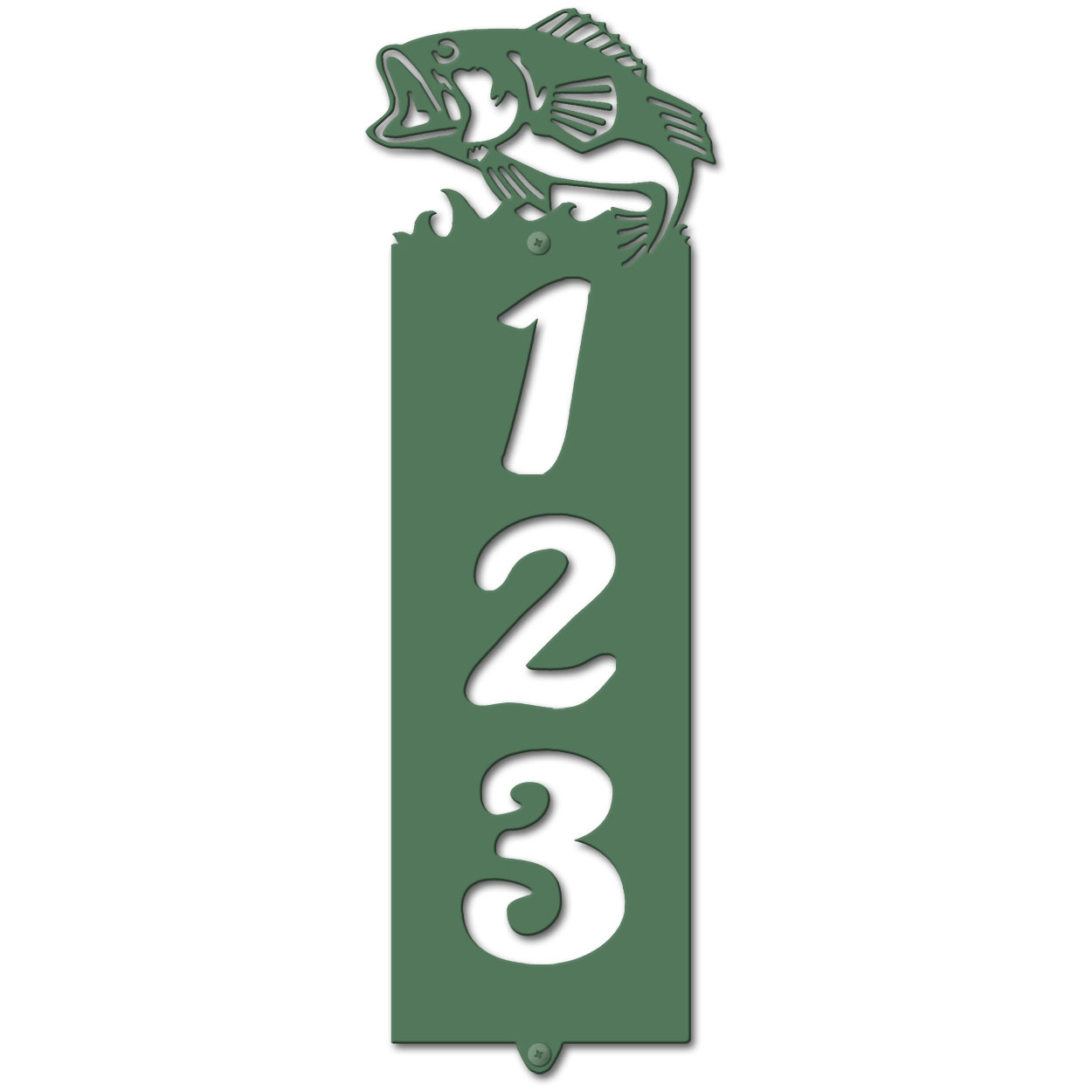 635003 - Bass Cut Outs Three Digit Address Number Plaque