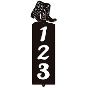 635033 - Boots Cut Outs Three Digit Address Number Plaque