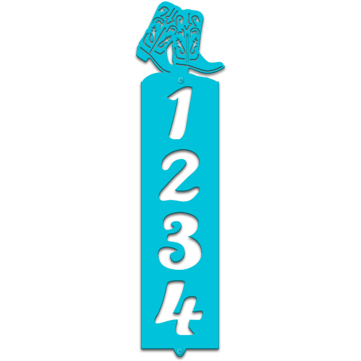 635034 - Boots Cut Outs Four Digit Address Number Plaque