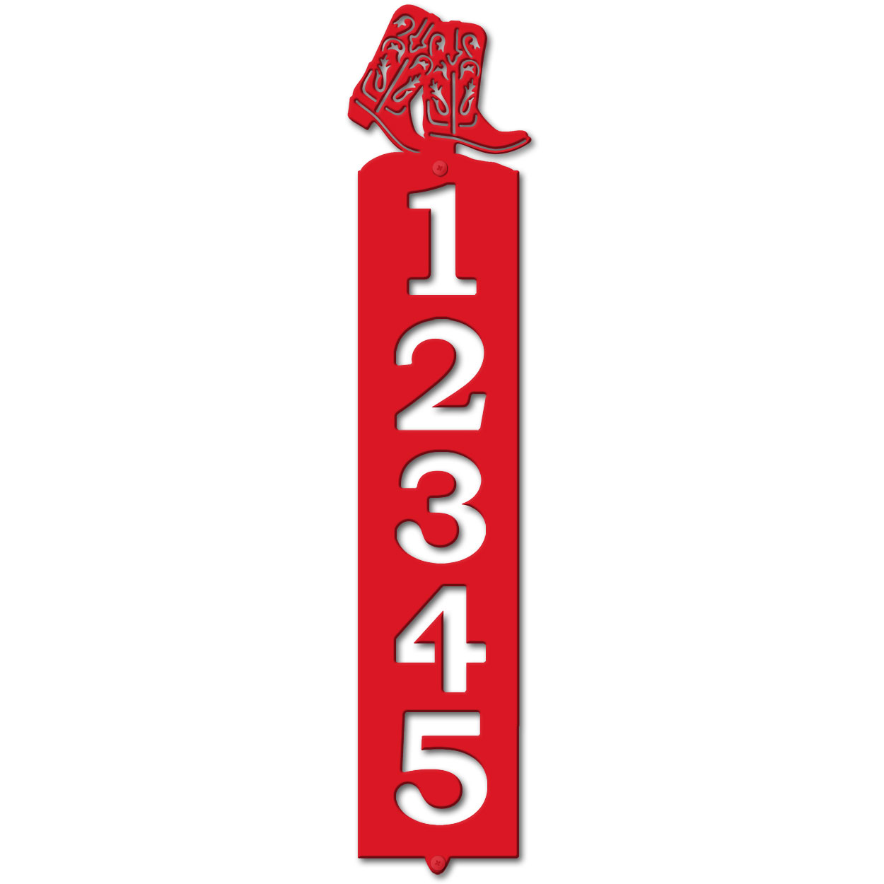635035 - Boots Cut Outs Five Digit Address Number Plaque