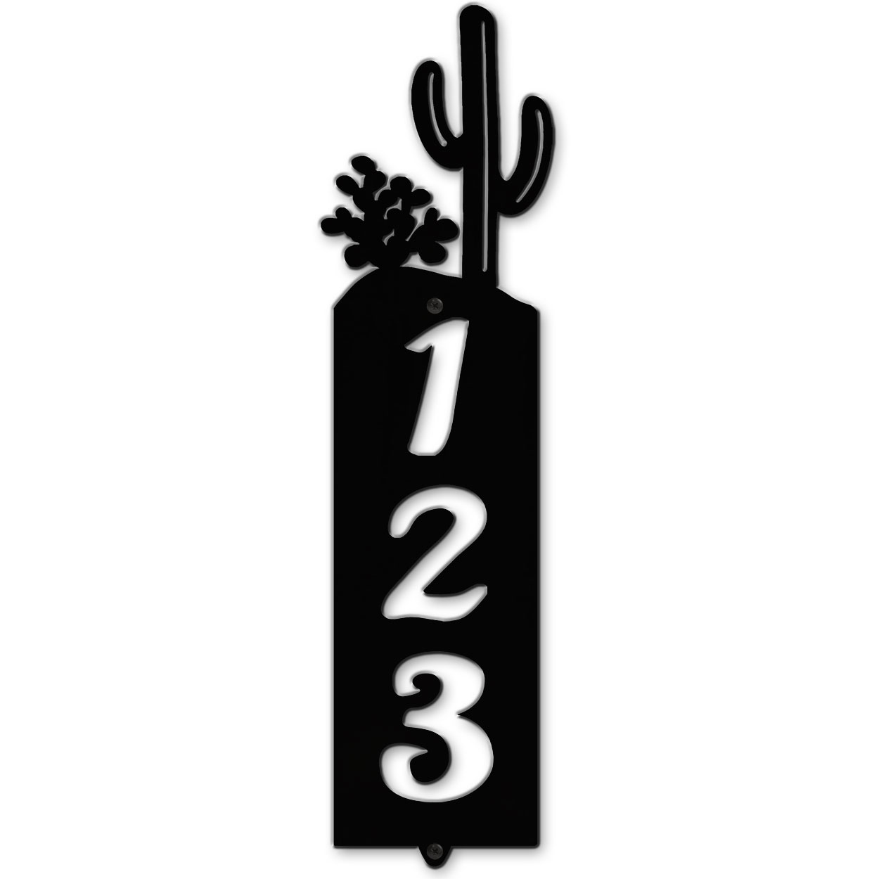 635043 - Cactus Cut Outs Three Digit Address Number Plaque