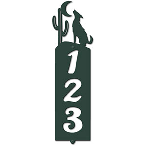 635093 - Howling Coyote Cut Outs Three Digit Address Number Plaque
