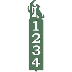 635094 - Howling Coyote Cut Outs Four Digit Address Number Plaque