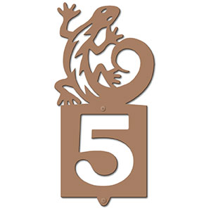 635101 - C-Shaped Gecko Cut Outs One Digit Address Number Plaque