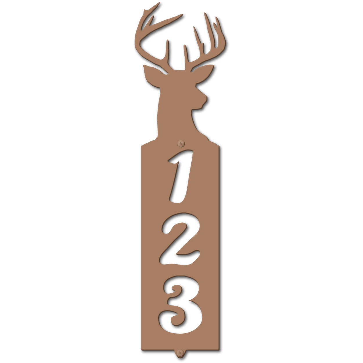 635133 - Deer Bust Cut Outs Three Digit Address Number Plaque