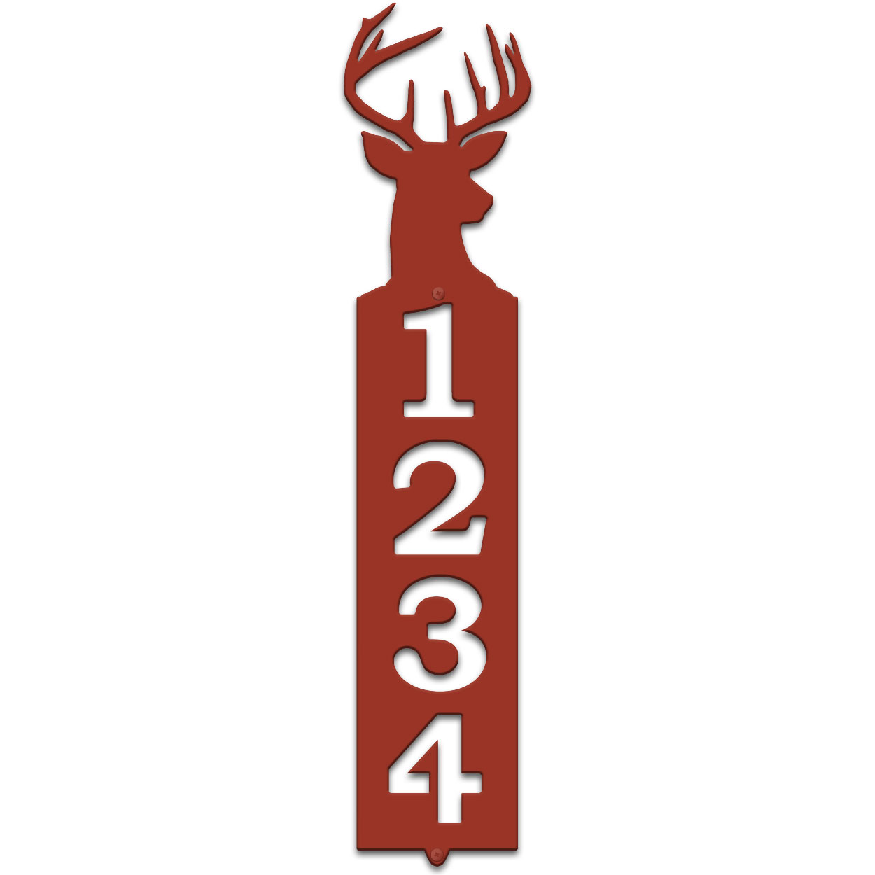 635134 - Deer Bust Cut Outs Four Digit Address Number Plaque