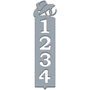 635334 - Hat n Horseshoes Cut Outs Four Digit Address Number Plaque