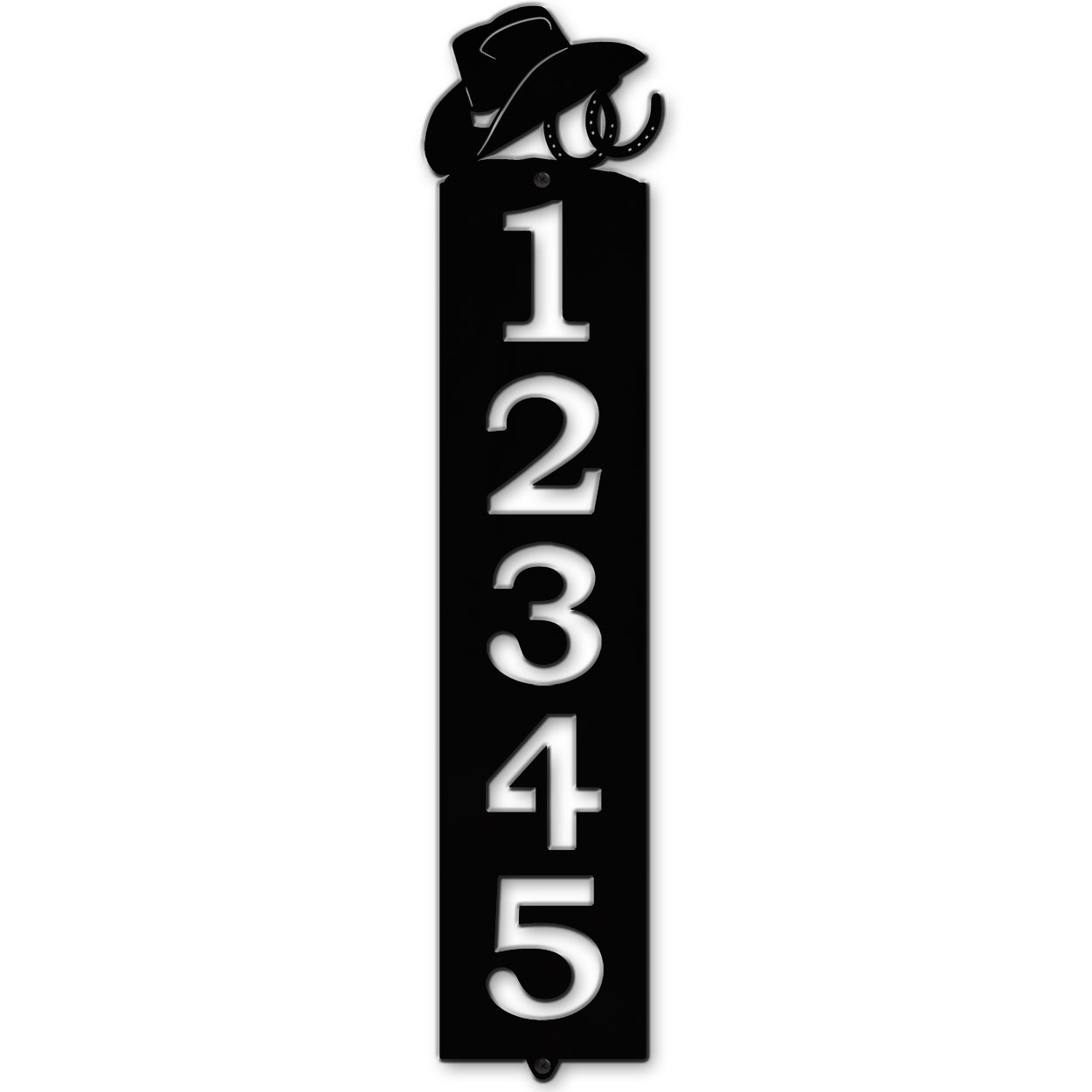 635335 - Hat n Horseshoes Cut Outs Five Digit Address Number Plaque