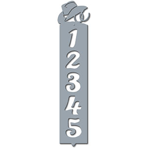 635335 - Hat n Horseshoes Cut Outs Five Digit Address Number Plaque