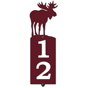 635392 - Moose Cut Outs Two Digit Address Number Plaque