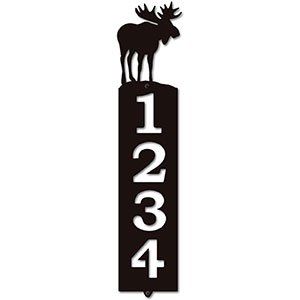 635394 - Moose Cut Outs Four Digit Address Number Plaque