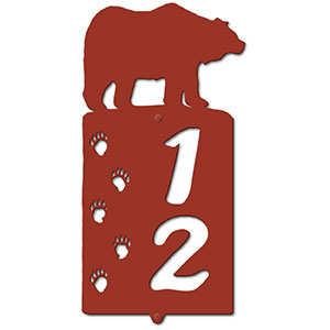 636022 - Bear Tracks Cut Outs Two Digit Address Number Plaque