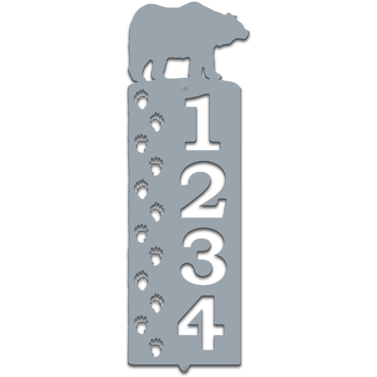 636024 - Bear Tracks Cut Outs Four Digit Address Number Plaque