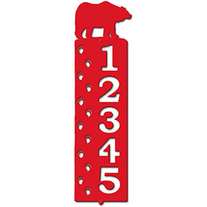 636025 - Bear Tracks Cut Outs Five Digit Address Number Plaque