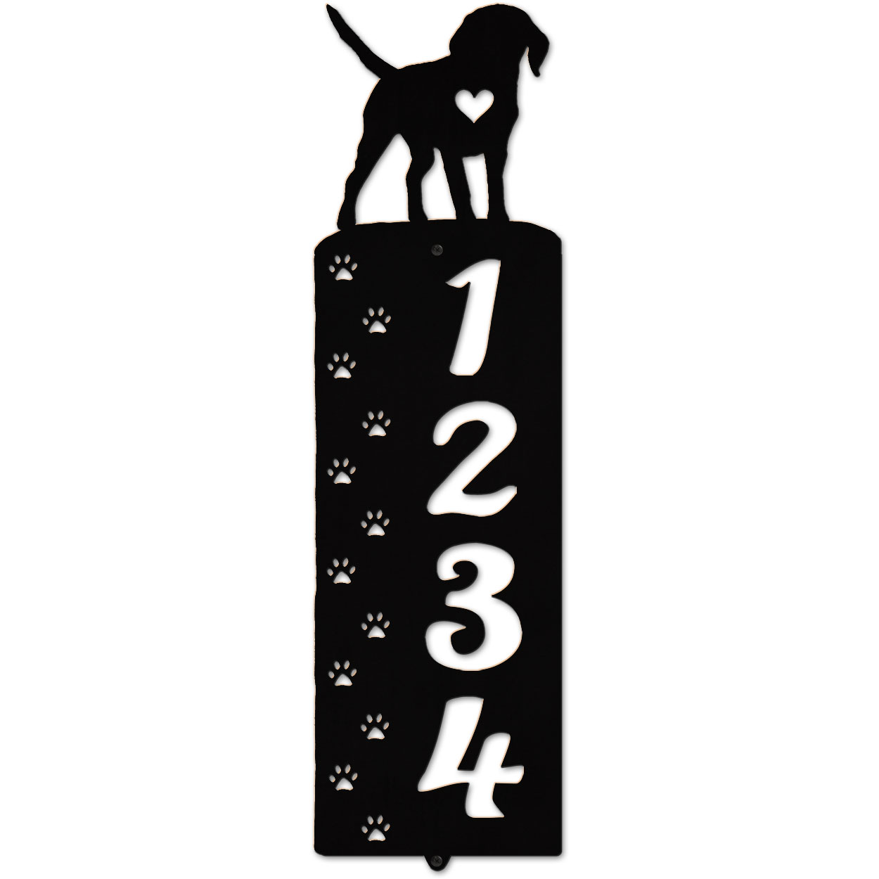 636154 - Beagle Cut Outs Four Digit Address Number Plaque