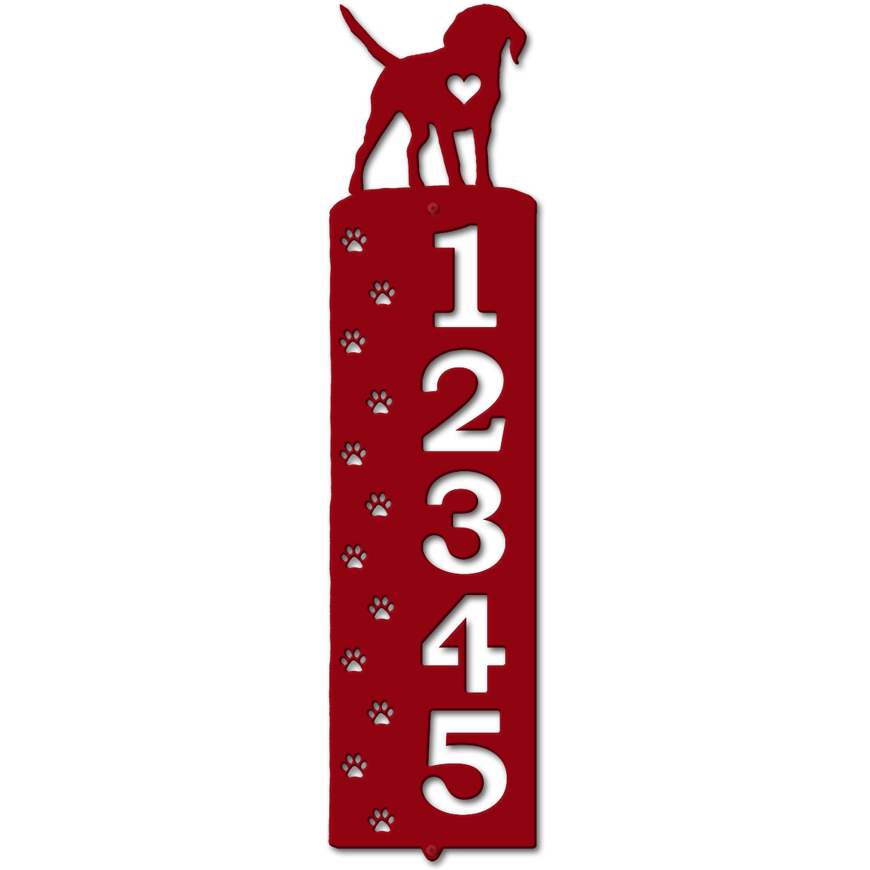 636155 - Beagle Cut Outs Five Digit Address Number Plaque