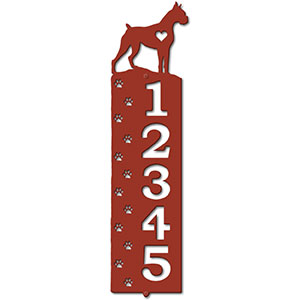 636165 - Boxer Cut Outs Five Digit Address Number Plaque