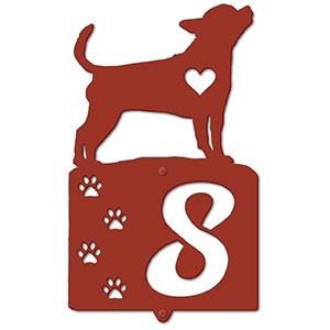 636171 - Chihuahua Cut Outs One Digit Address Number Plaque