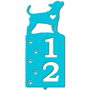 636172 - Chihuahua Cut Outs Two Digit Address Number Plaque