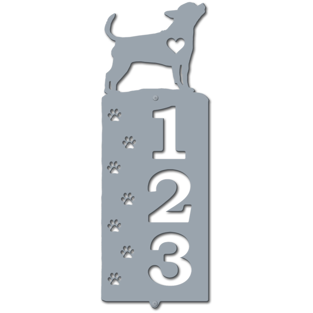 636173 - Chihuahua Cut Outs Three Digit Address Number Plaque
