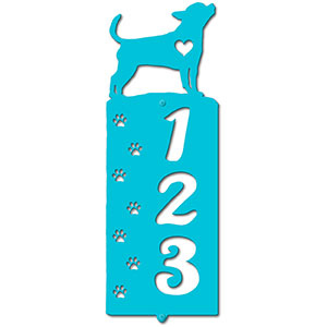 636173 - Chihuahua Cut Outs Three Digit Address Number Plaque