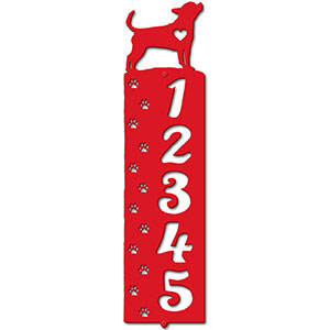 636175 - Chihuahua Cut Outs Five Digit Address Number Plaque