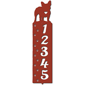 636215 - French Bulldog Cut Outs Five Digit Address Number Plaque