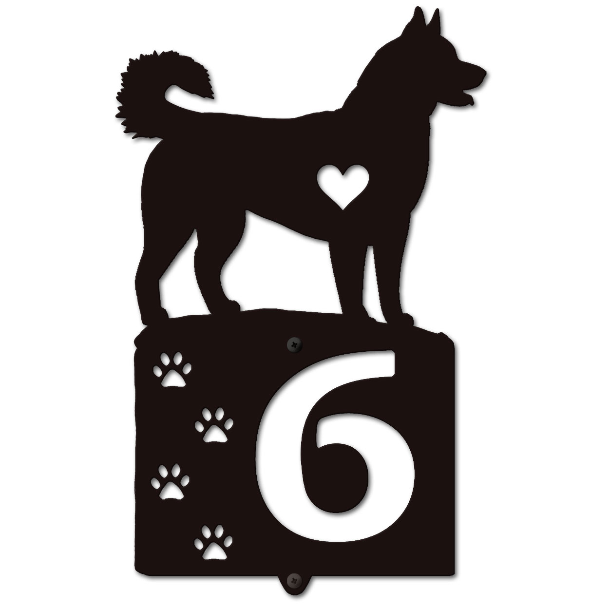 636241 - Husky Cut-Outs One Digit Address Number Plaque - Choose Size and Color