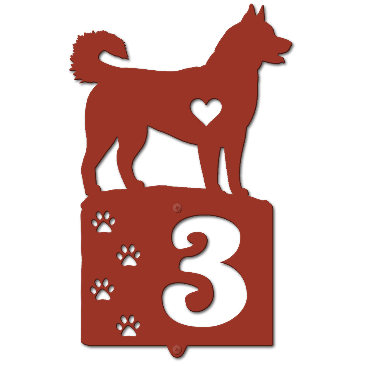 636241 - Husky Cut Outs One Digit Address Number Plaque
