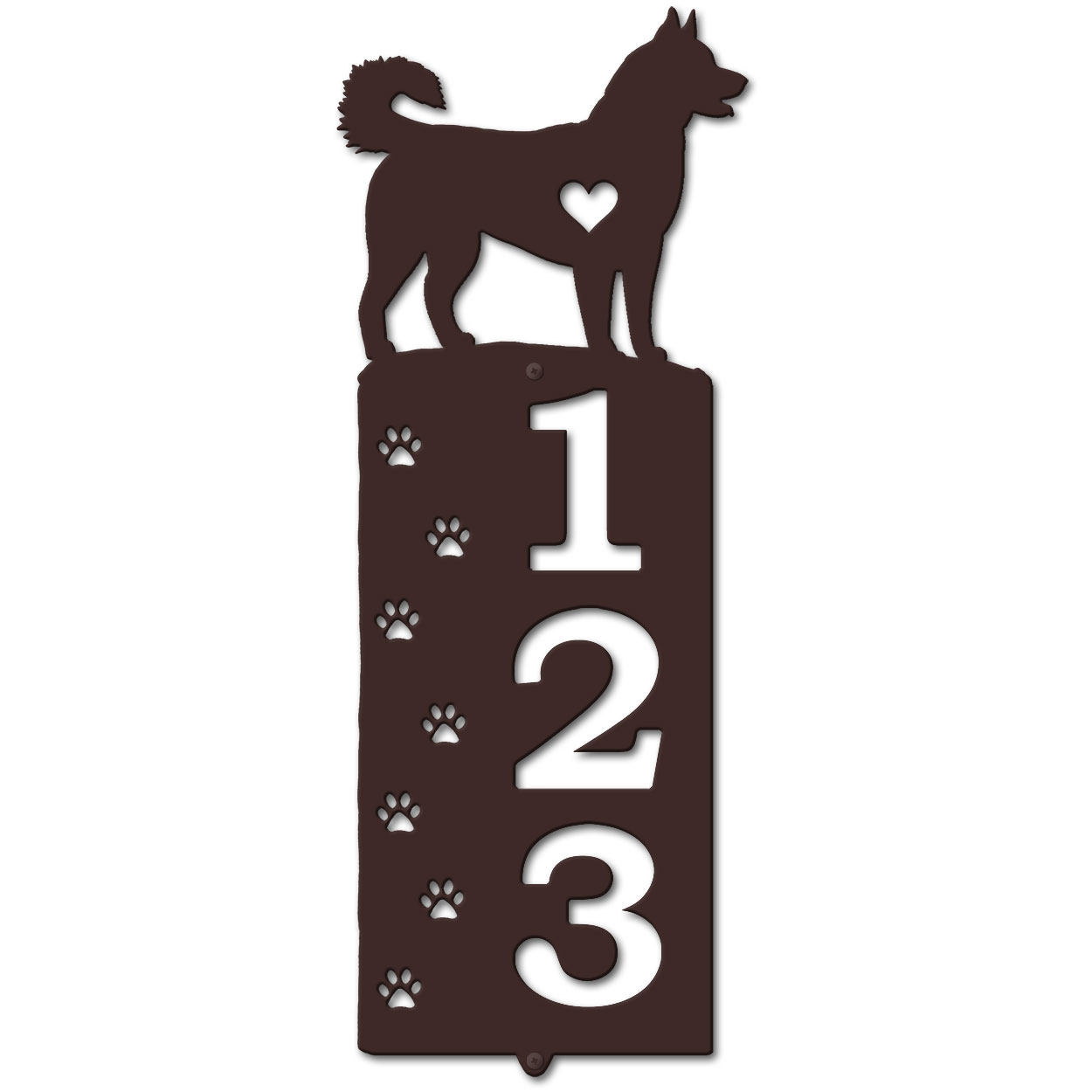 636243 - Husky Cut-Outs Three Digit Address Number Plaque - Choose Size and Color