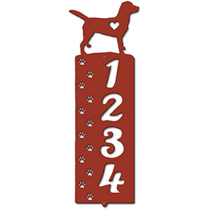 636264 - Labrador Cut Outs Four Digit Address Number Plaque
