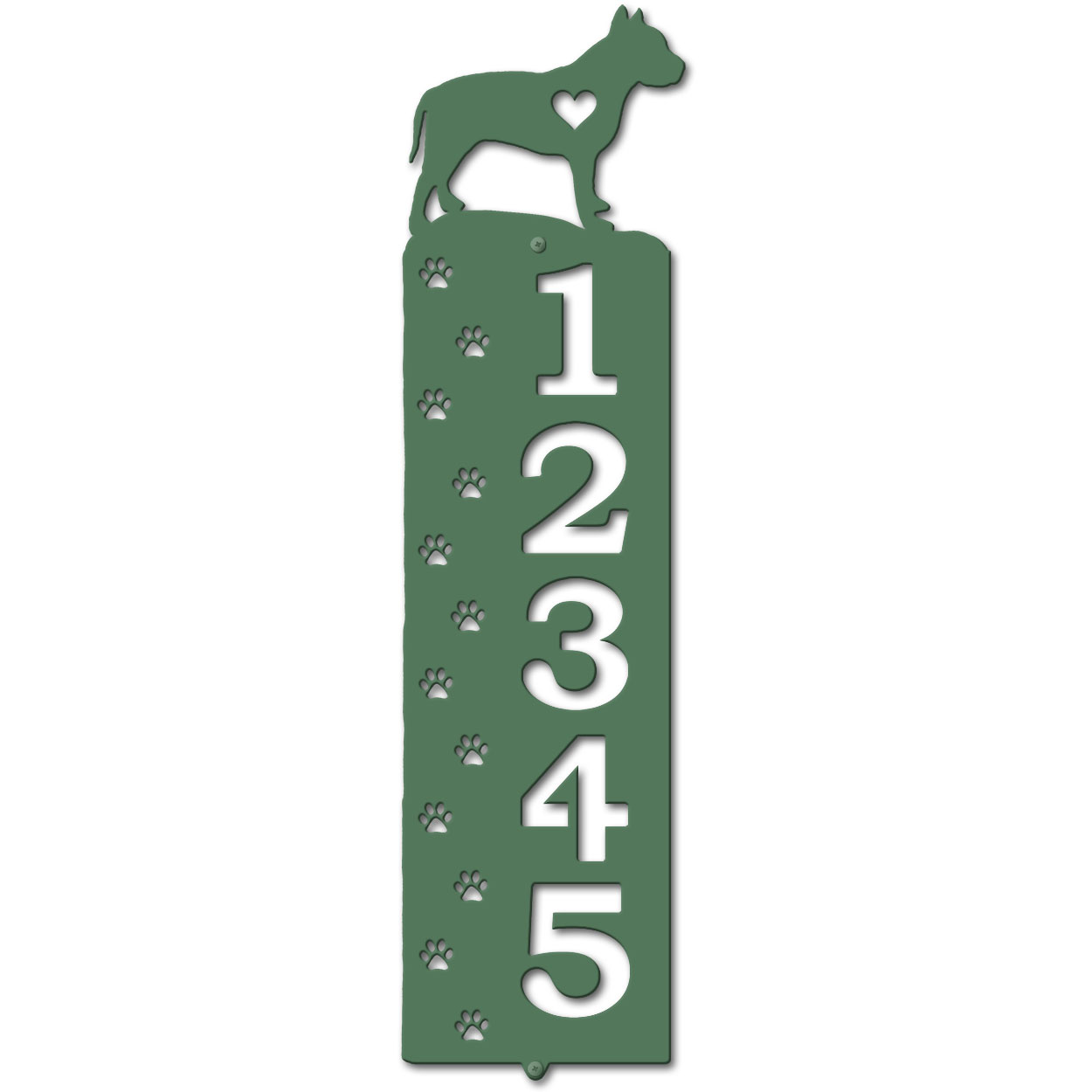 636275 - Pitbull Cut Outs Five Digit Address Number Plaque